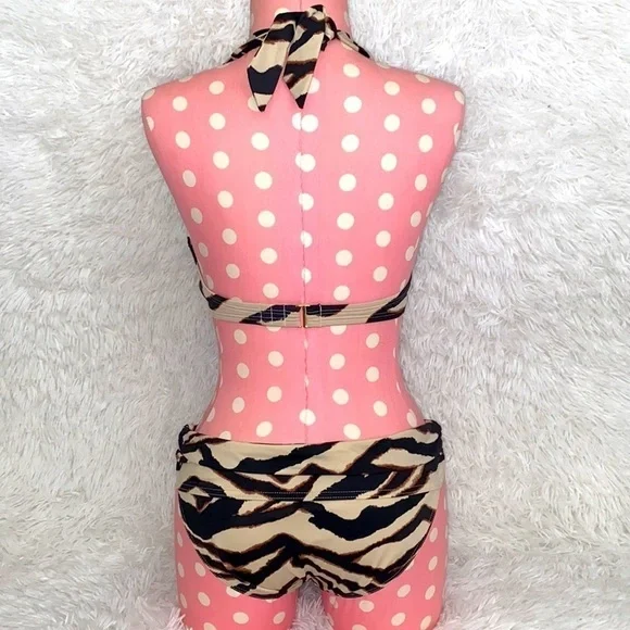 Vintage Victoria’s Secret bombshell white tiger print bikini - Picture 6 of 10